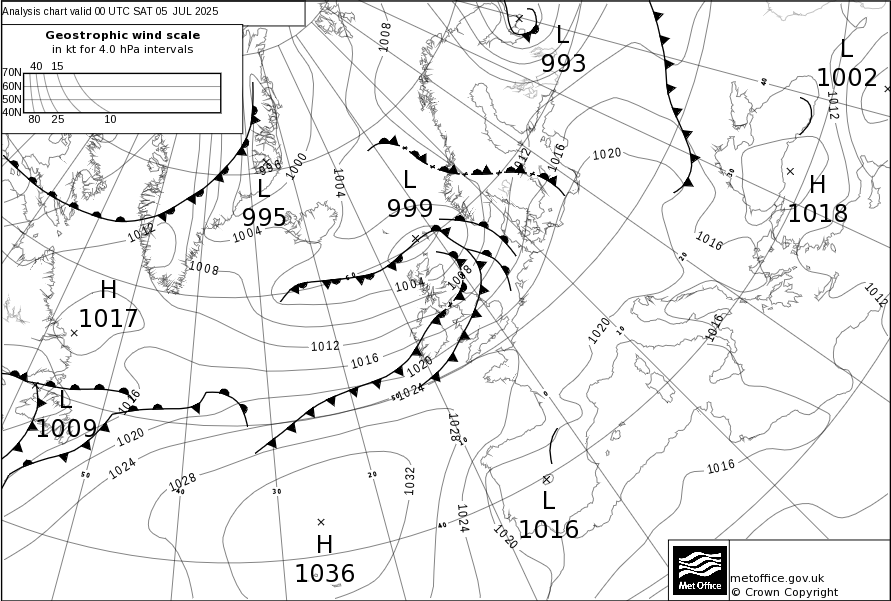Surface pressure - Analysis chart
