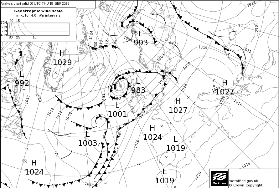 Surface pressure - Analysis chart