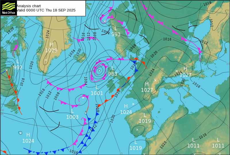 Surface pressure - Analysis chart