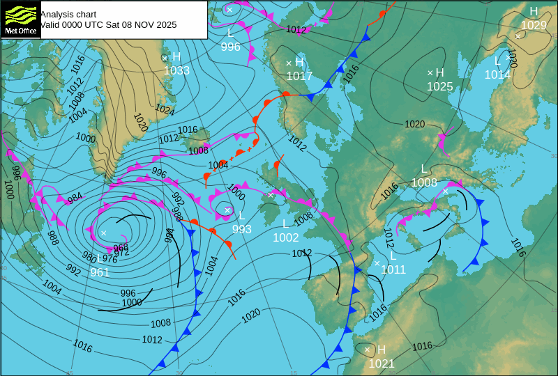 Surface pressure - Analysis chart