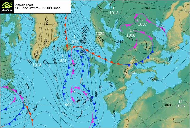 Surface pressure - Analysis chart