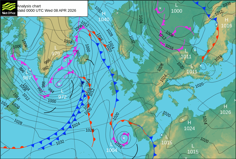 Surface pressure - Analysis chart
